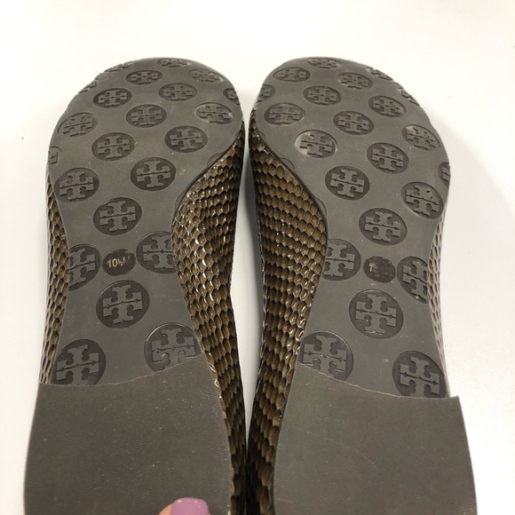 Tory Burch Snakeskin Print Flats - Picture 3 of 6